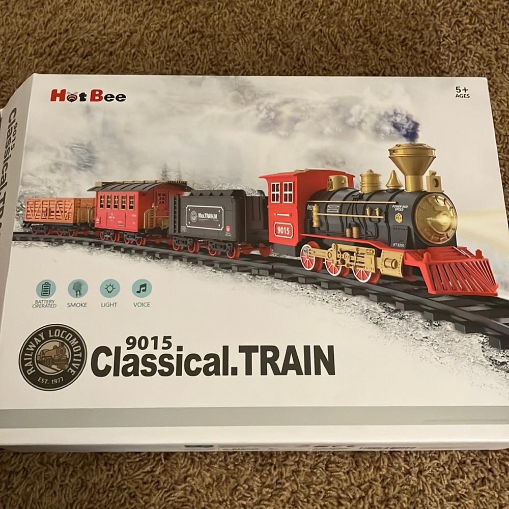 Christmas tree train set